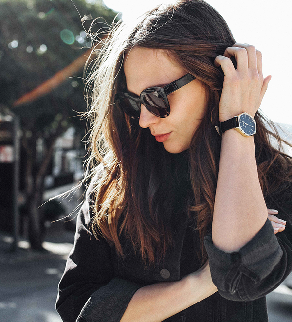 Clique Leather - Doré uni / noir
