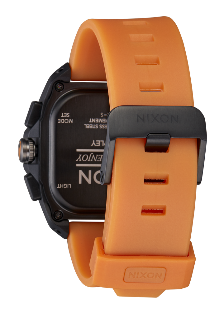 Montre Nixon FLOATON Vintage Jaune Et Noire - Fonctionnelle, Livrée Sans Pile, Bracelet à Nettoyer