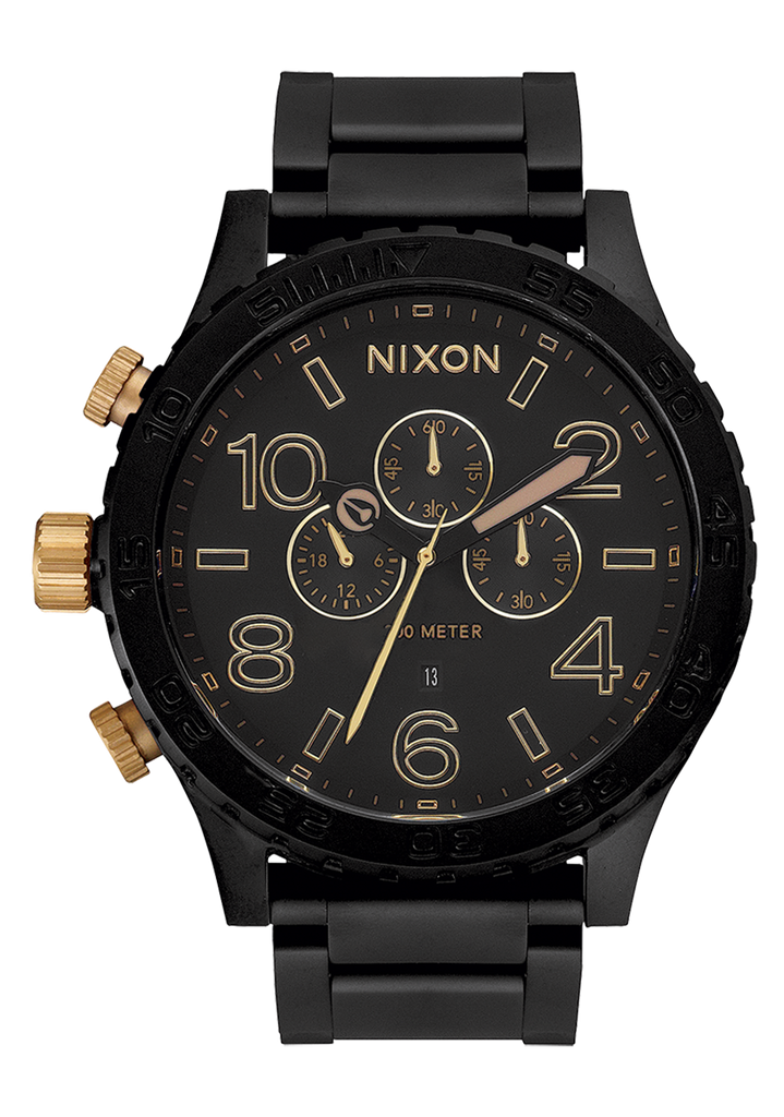 Montre 51 30 Chrono Matte Black Gold Style Acier Inoxydable