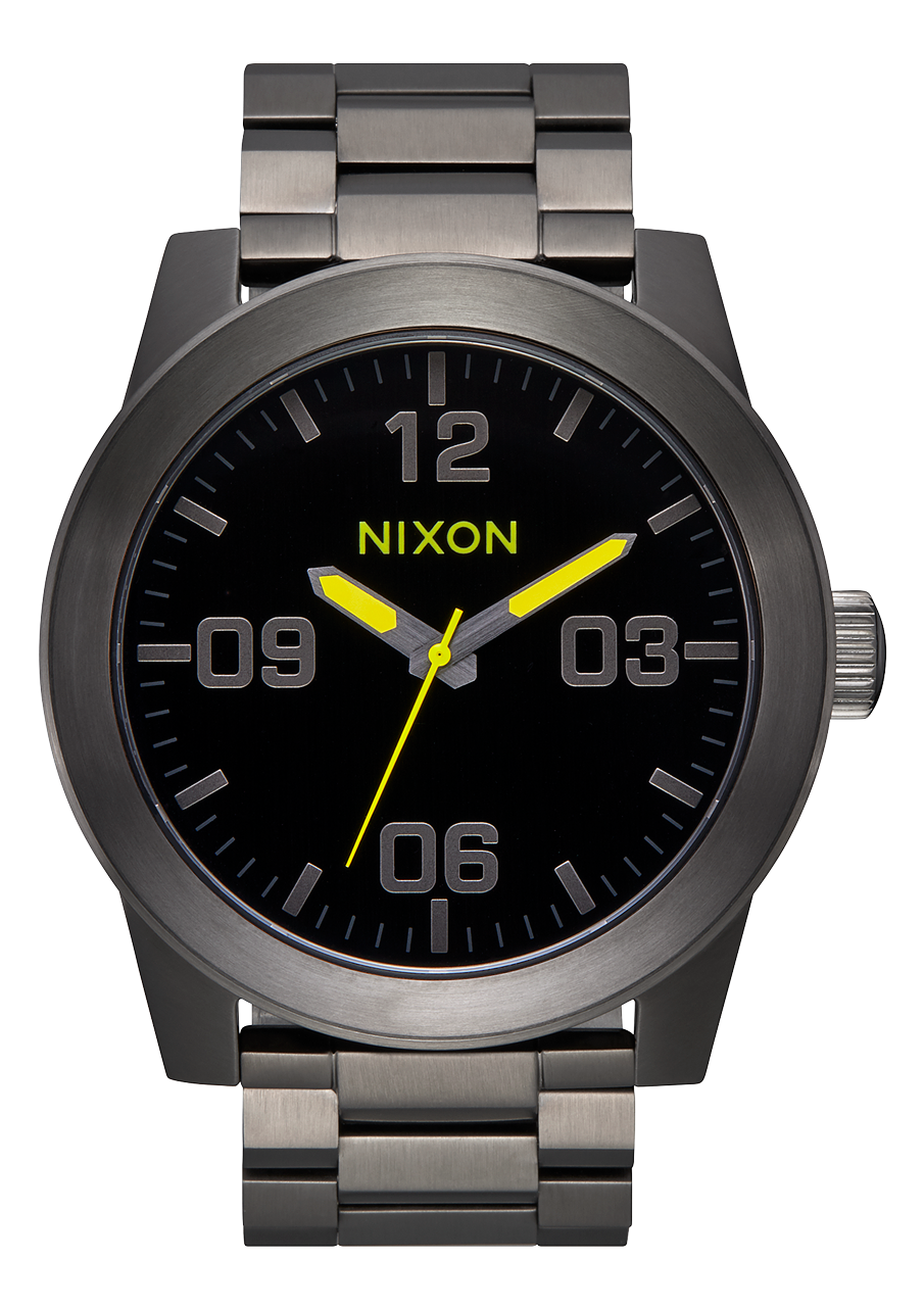 Corporal Stainless Steel - Black / Gunmetal / Lime View 1