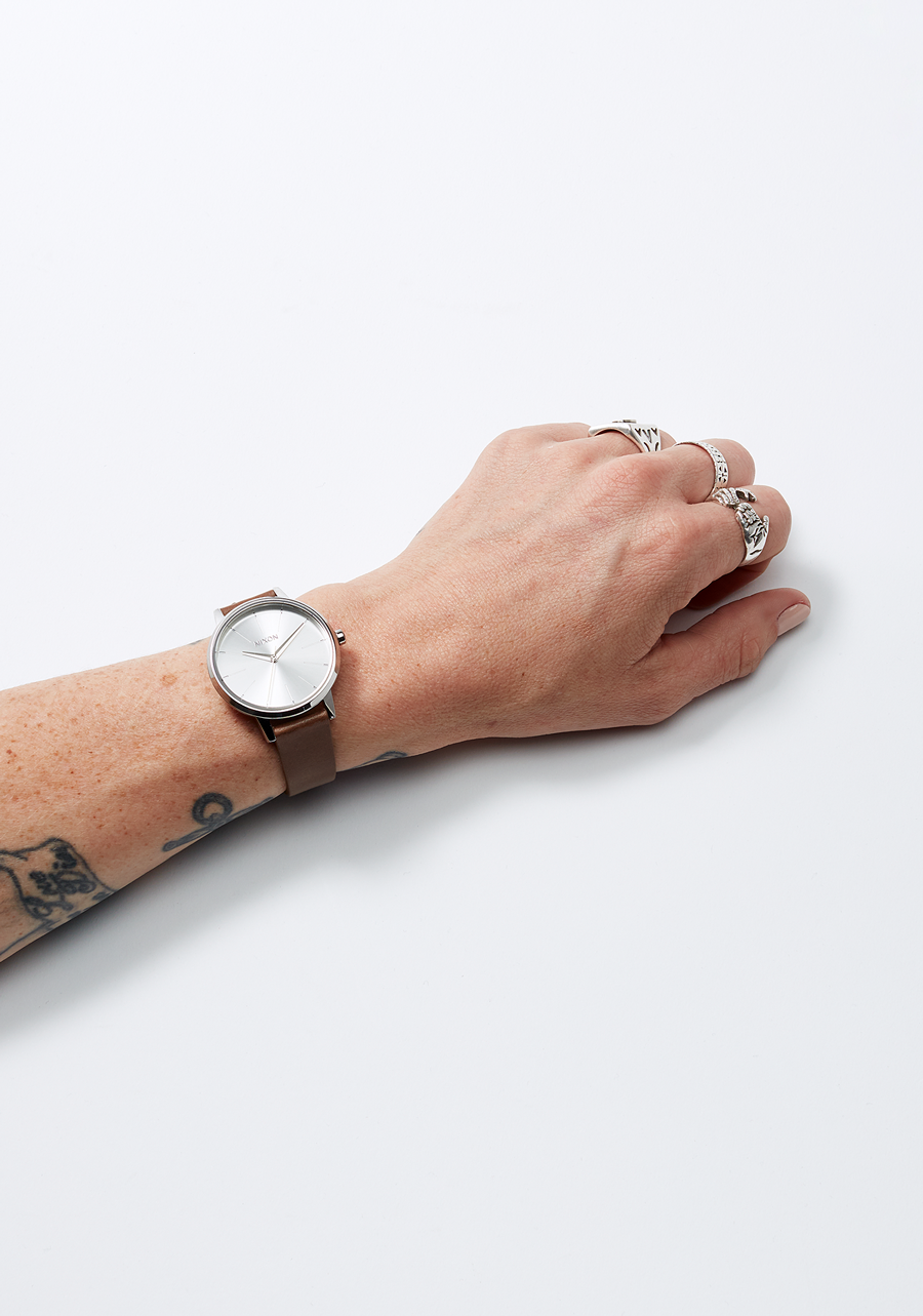 16mm Veg Tanned Leather Band - Vert olive View 6