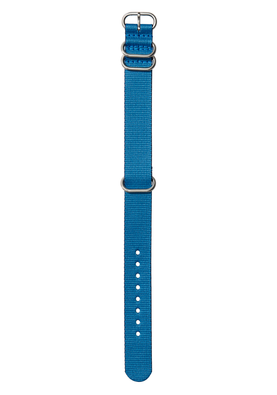 20mm Nylon #TIDE One Piece Band - Bleu marine / bleu View 1