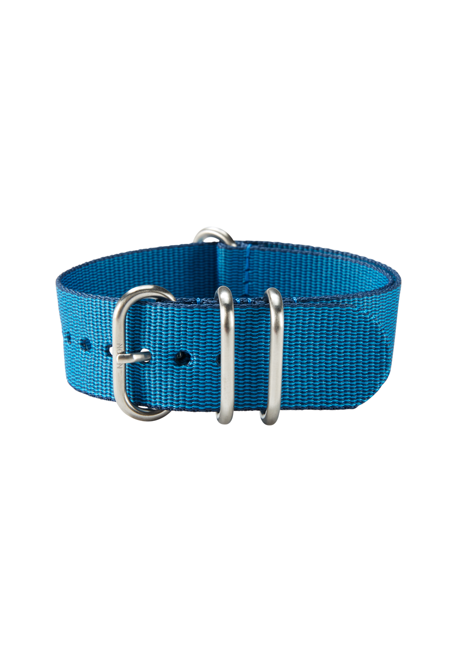 20mm Nylon #TIDE One Piece Band - Bleu marine / bleu View 2