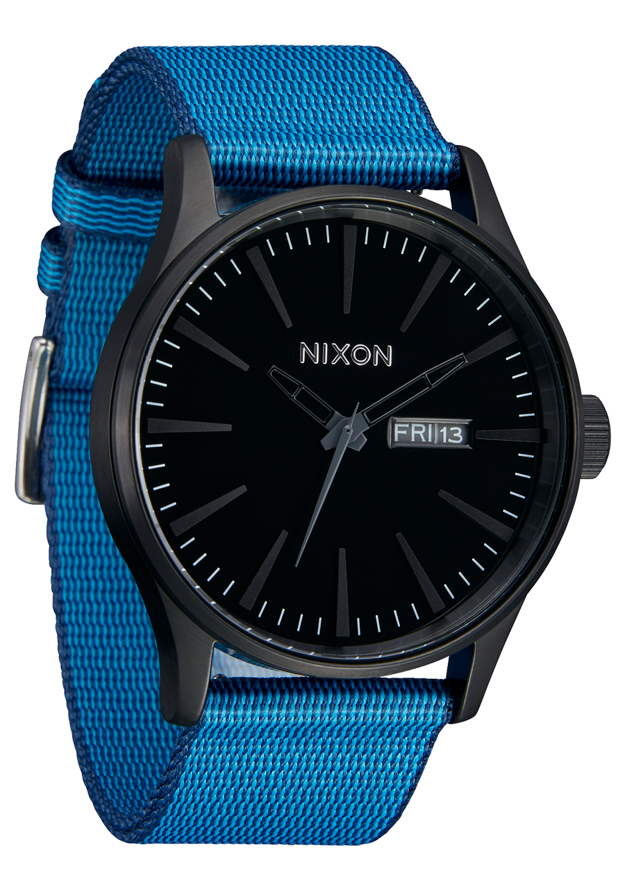 23mm Nylon #TIDE Band - Bleu marine / noir View 5