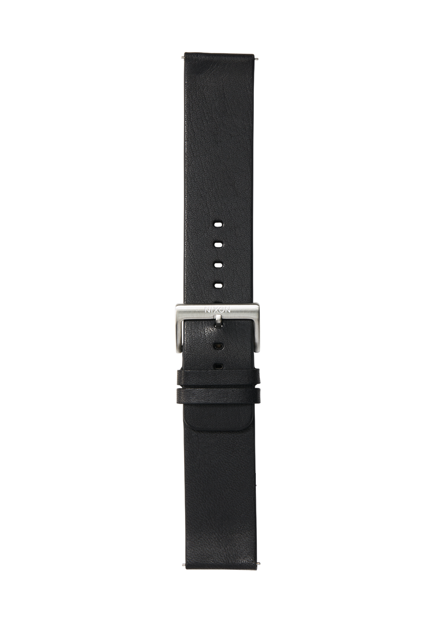 23mm Veg Tanned Leather Band - Noir View 2