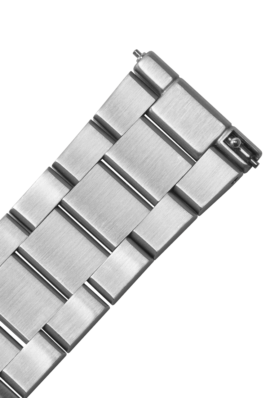 20mm Stainless Steel Band - All Silver View 2