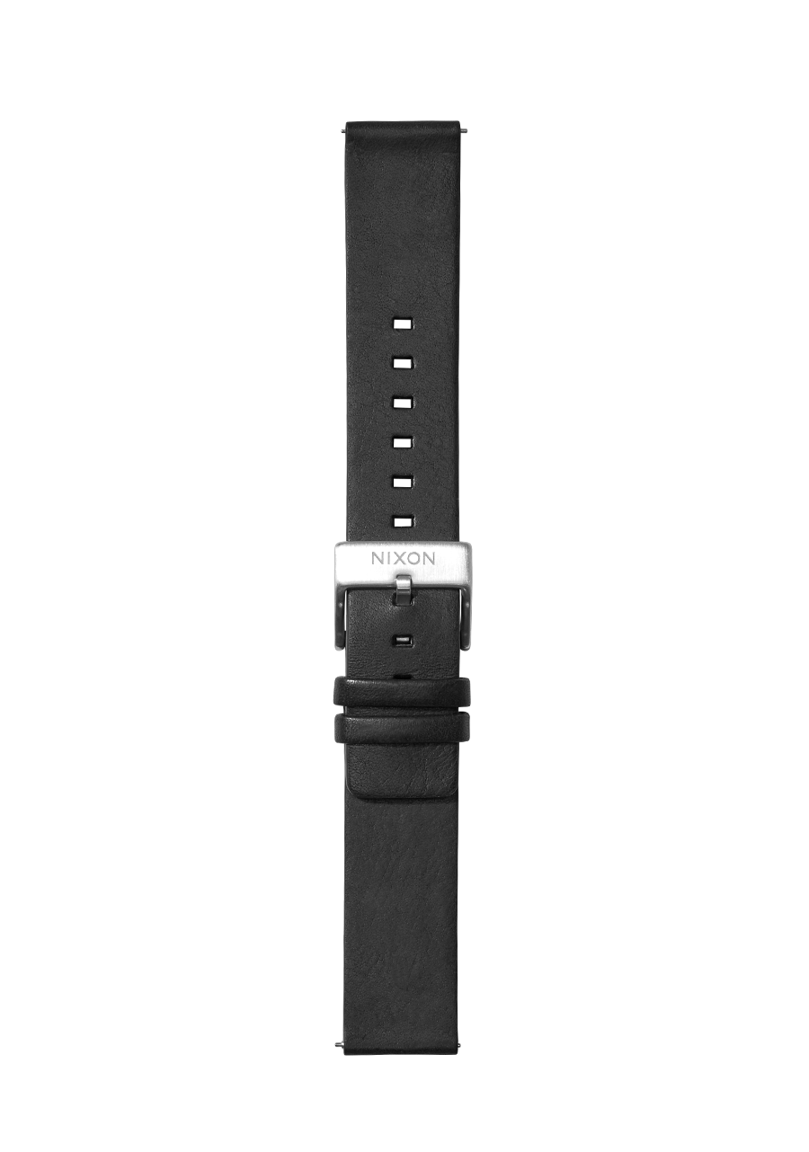 20mm Veg Tanned Leather Band - Noir View 2