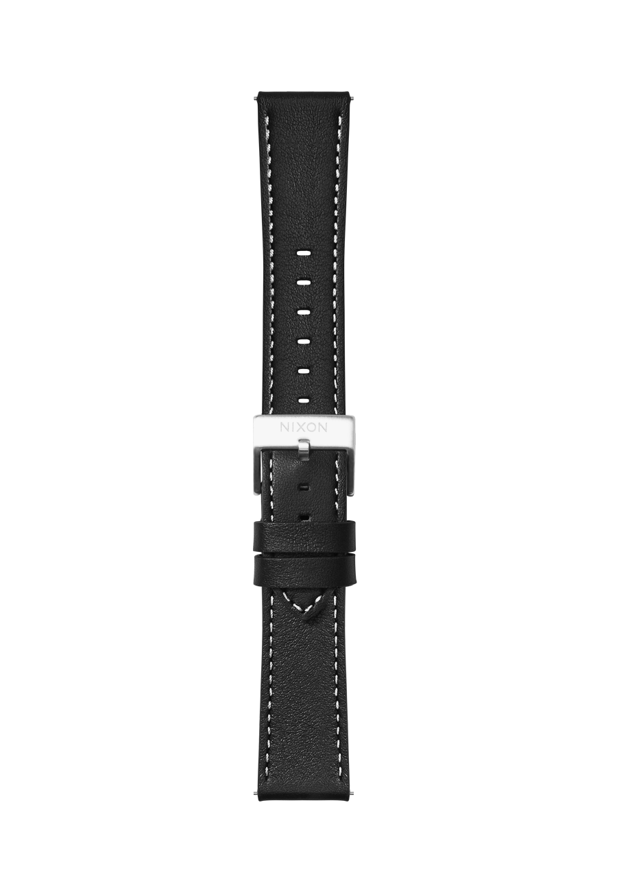 23mm Stitched Leather Band - Noir View 2