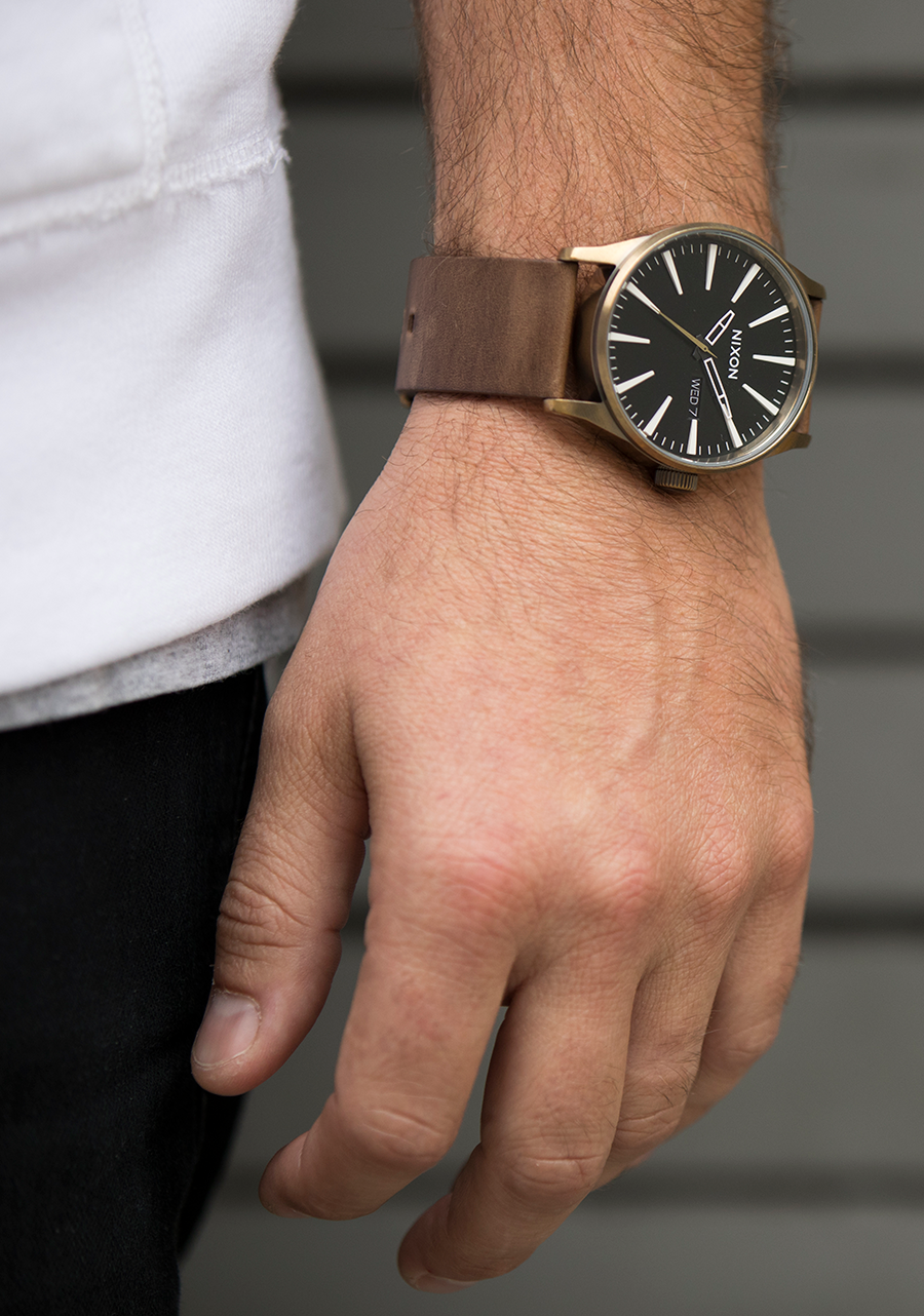 Sentry Cuir - Laiton / Noir / Marron