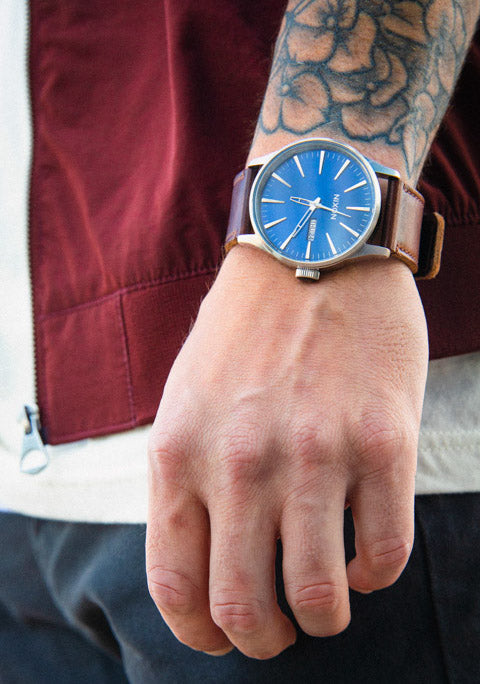 Sentry Cuir - Or / Indigo / Brun