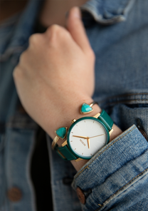 
Kensington Cuir - Or / Blanc / Turquoise View 6