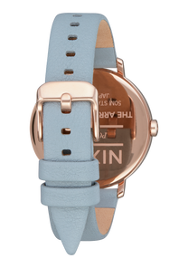 Arrow Cuir - Or rose / Bleu View 3