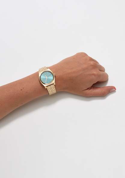 Medium Time Teller - Doré clair / turquoise View 5