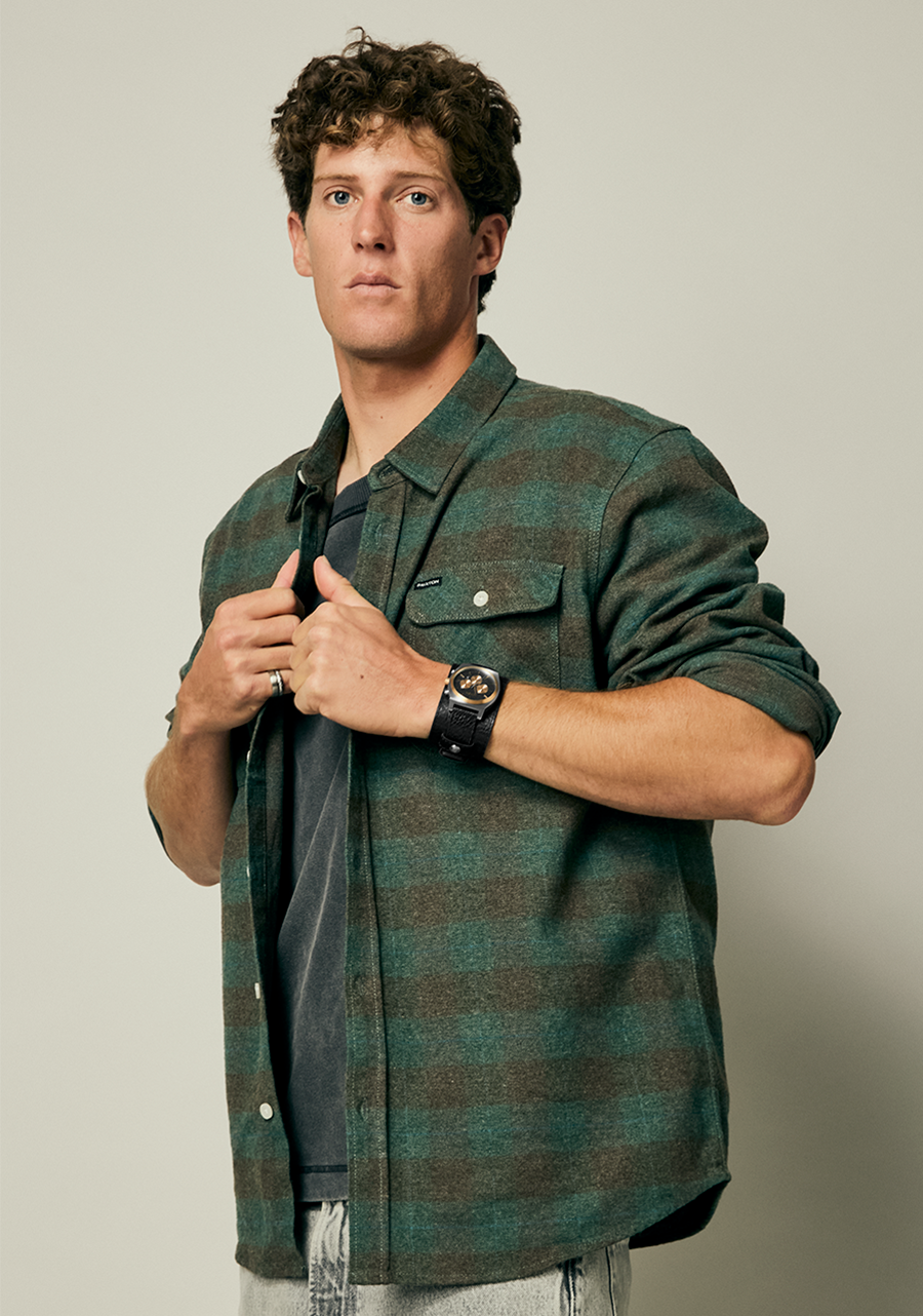 Time Teller Chrono Leather - Silver / Rose Gold / Black View 6