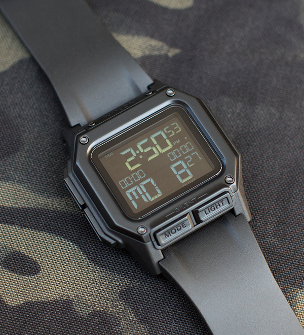 Matte black digital watch on sale