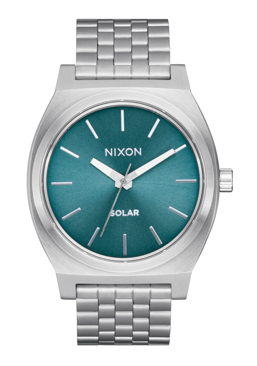 Montre NIXON Stark Leather - Cadran Bleu Sunray, Bracelet Cuir Marron, étanche 100m