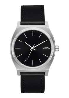 Time Teller Leather - Argent / noir