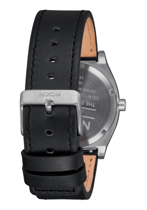 Time Teller Leather - Argent / noir