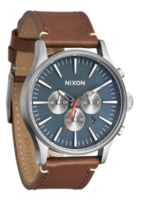 Sentry Chrono Leather - Lt Gunmetal / Basalt / Sienna View 2