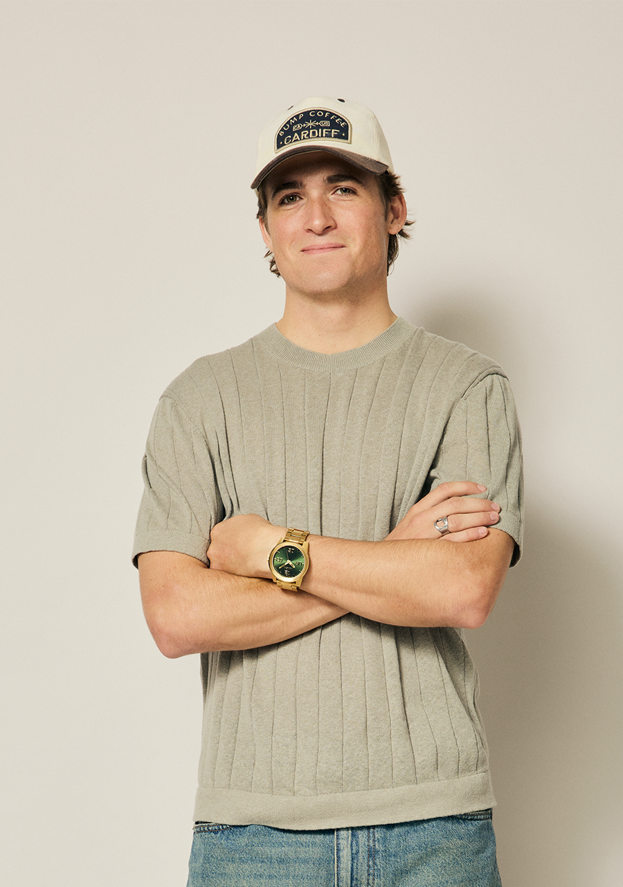 Corporal Acier Inoxydable - Rayons de soleil or / vert View 6