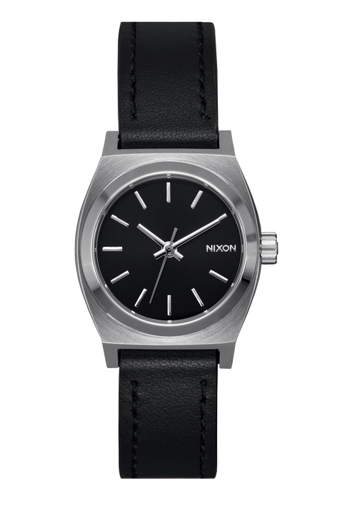 Small Time Teller Leather - Argent / noir