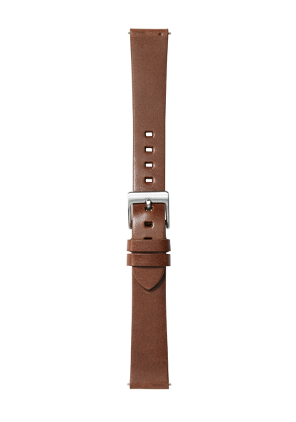 16mm Veg Tanned Leather Band - Vert olive View 2