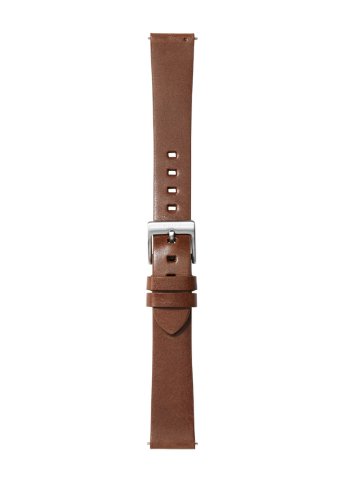 16mm Veg Tanned Leather Band - Vert olive