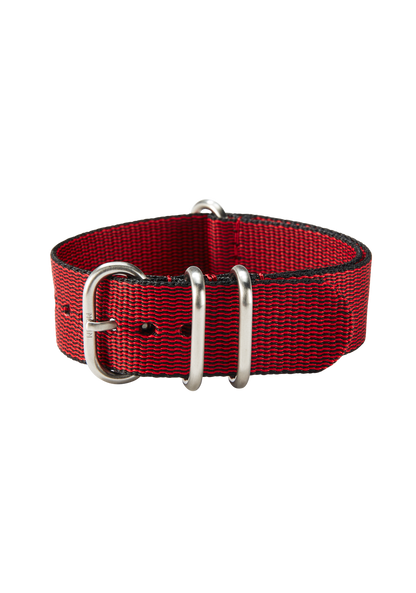 20mm Nylon #TIDE One Piece Band - Rouge / noir View 2