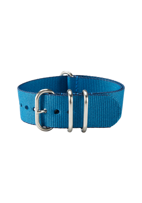 20mm Nylon #TIDE One Piece Band - Bleu marine / bleu