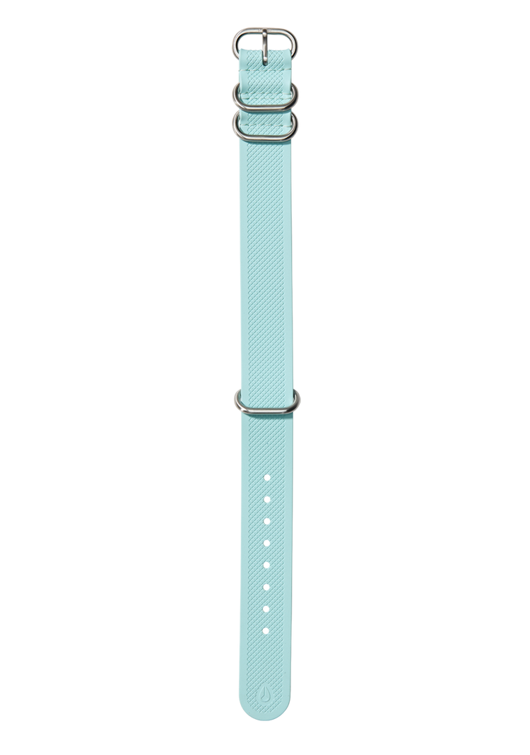 Bracelet en caoutchouc FKM une pièce 20 mm - Bleu océan