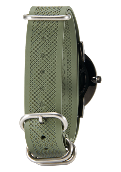 20mm FKM Rubber One Piece Band - Vert olive View 5