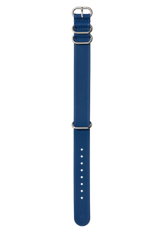 20mm FKM Rubber One Piece Band - Bleu marine / bleu