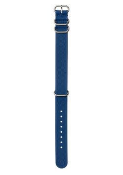 20mm FKM Rubber One Piece Band - Bleu marine / bleu