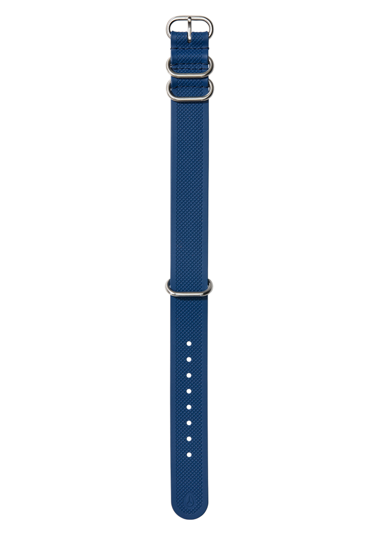 Bracelet en caoutchouc FKM une pièce 20 mm - Bleu marine