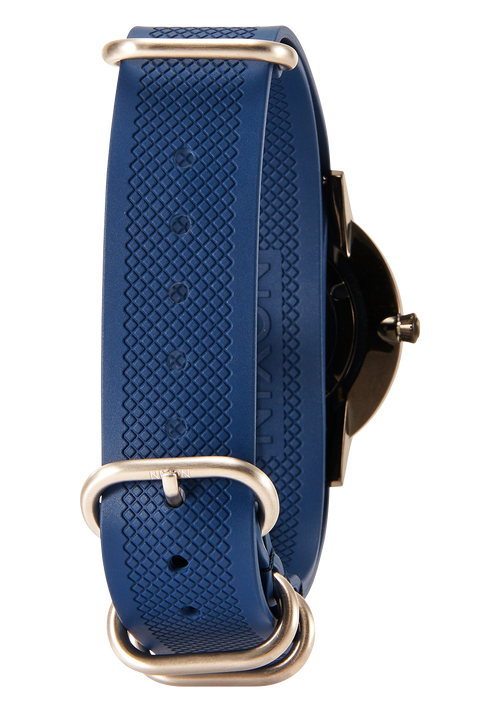 20mm FKM Rubber One Piece Band - Bleu marine / bleu