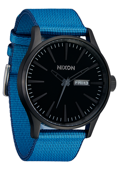 23mm Nylon #TIDE Band - Bleu marine / noir View 5