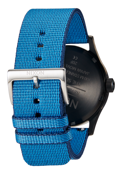 23mm Nylon #TIDE Band - Bleu marine / noir View 6