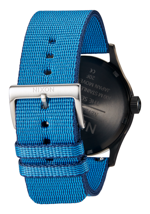 23mm Nylon #TIDE Band - Bleu marine / noir