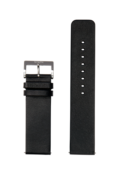 23mm Veg Tanned Leather Band - Noir View 1