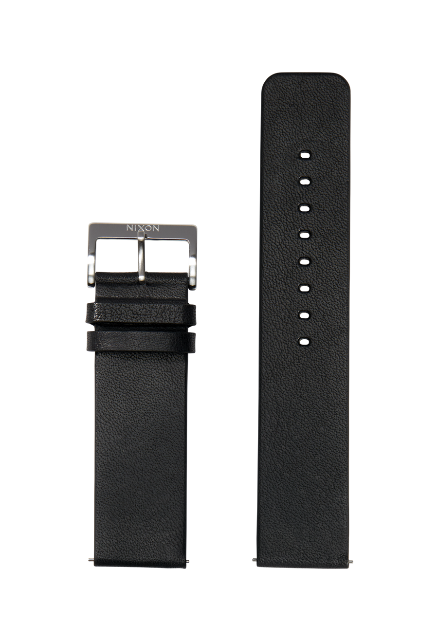 Bracelet de montre de 23 mm en cuir tannage v g tal Noir