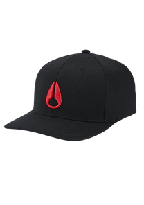 Deep Down Flexfit Athletic Fit Hat - Noir / rouge View 1