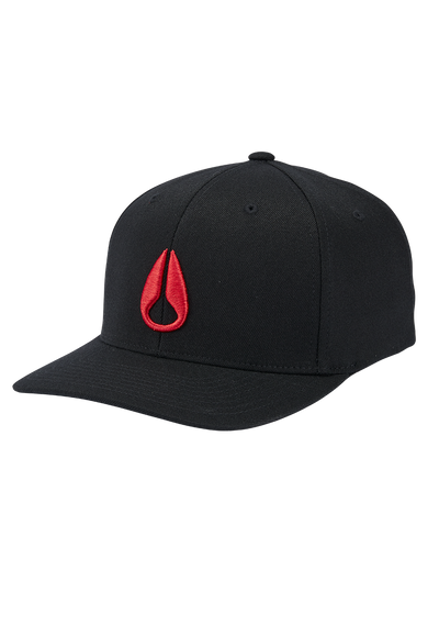 Deep Down Flexfit Athletic Fit Hat - Noir / rouge
