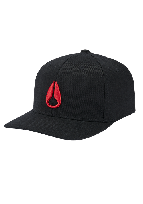 Deep Down Flexfit Athletic Fit Hat - Noir / rouge