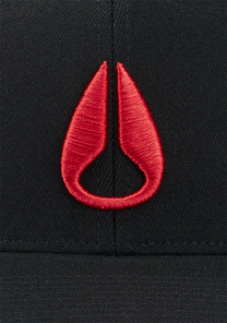 Deep Down Flexfit Athletic Fit Hat - Noir / rouge View 4