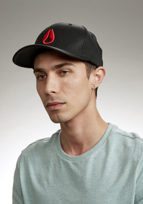 Deep Down Flexfit Athletic Fit Hat - Noir / rouge View 5