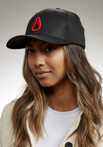 Deep Down Flexfit Athletic Fit Hat - Noir / rouge View 7