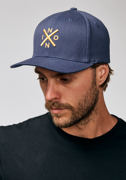 Casquette Exchange Flexfit - Bleu marine / doré View 6