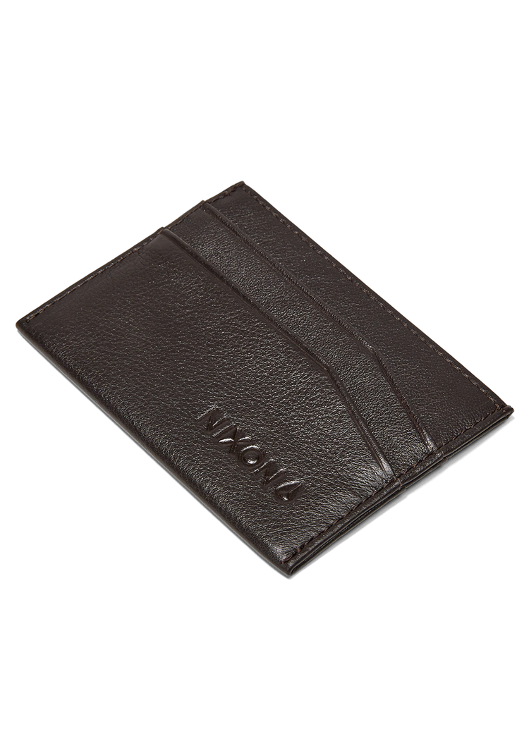 Flaco Porte-cartes en cuir - Brun