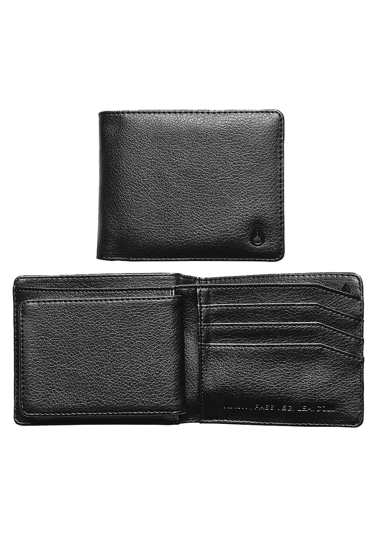 Porte-monnaie en cuir végétalien Pass - Noir