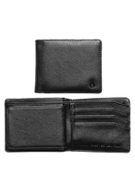 Portefeuille avec porte-monnaie Pass en cuir végan - Noir